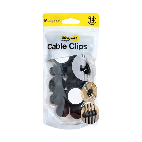 Wrap-It Cable Clips 1 in. L Black Silicone Cable Clip 514-CLIPS-BL
