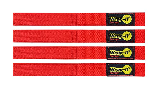Wrap-It Storage Quick-Straps - 9-in. (4-Pack) Red 104-BS-9RE