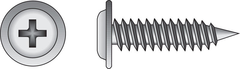 Hillman 82203 #8 x 3/4-Inch Modified Truss Lath Self Piercing Screw, 100-Pack, zinc