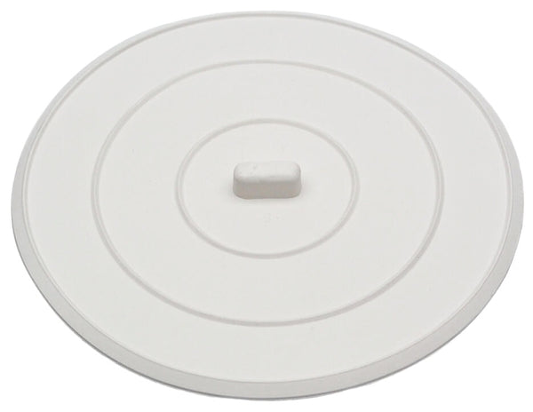 DANCO Flat Suction Sink Stopper, 5 Inch, White, 1-Pack (89042)
