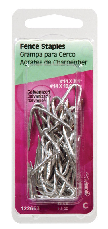 Hillman 3/4 in. L Galvanized Steel Fence Staples 14 Ga. 1.25 oz.