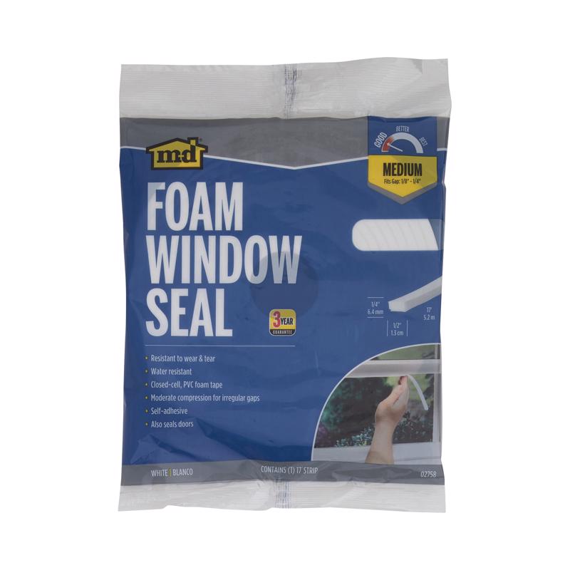 Foam Tape1/4x1/2x17' Wht
