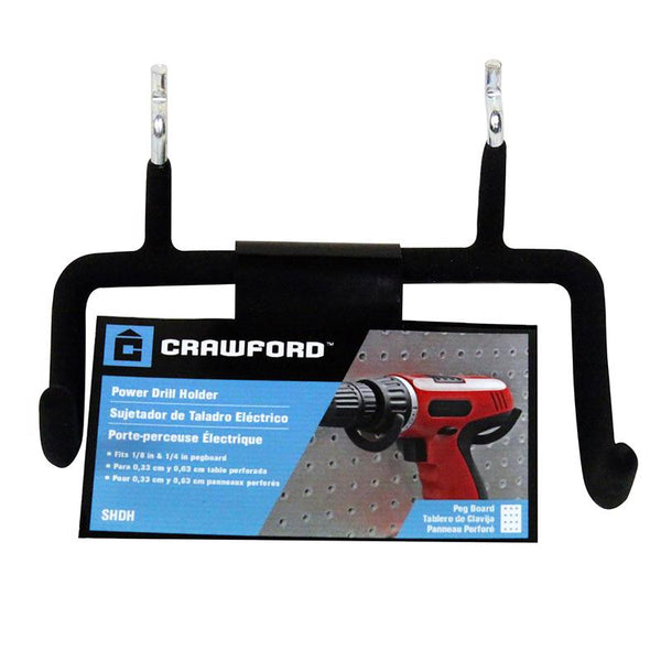 Crawford Black Steel 4.3 in. Power Drill Hanger 1 pk Shdh