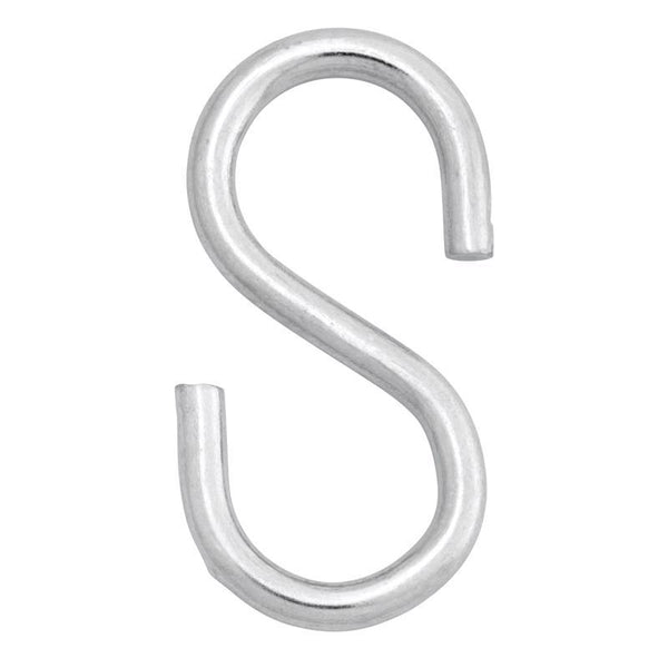 Hampton Medium Zinc-Plated Silver Steel 2.125 in. L S-Hook 55 lb. 20 pk 02-3483-820