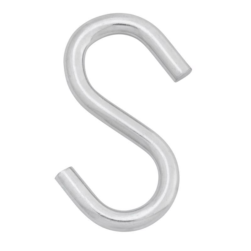 Hampton Medium Zinc-Plated Silver Steel 2.75 in. L S-Hook 160 lb. 1 pk