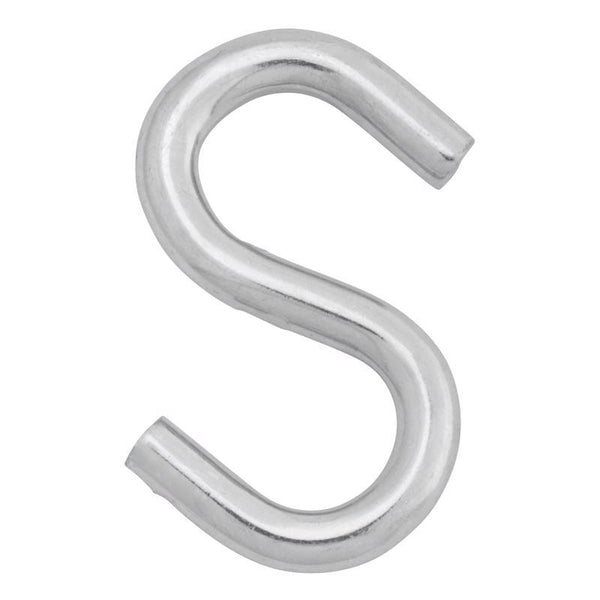 Hampton Small Zinc-Plated Silver Steel 2.5 in. L S-Hook 250 lb. 20 pk 02-3484-118