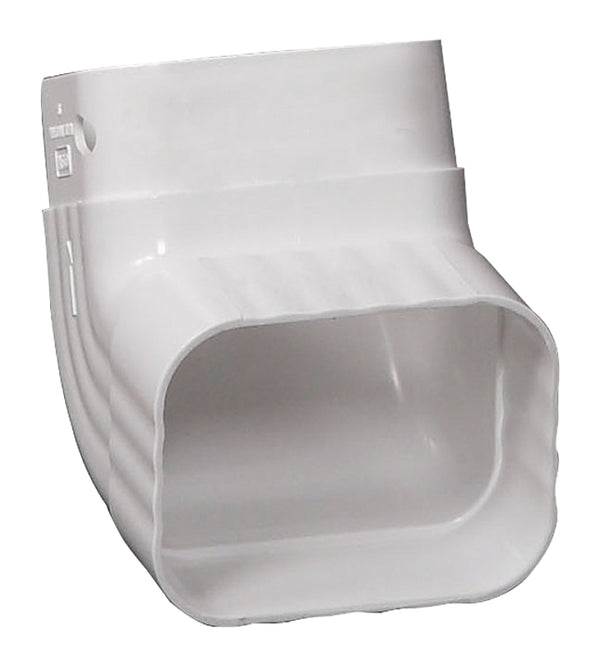 Amerimax Home Products 3 in. x 4 in. White Vinyl A-Elbow M0727