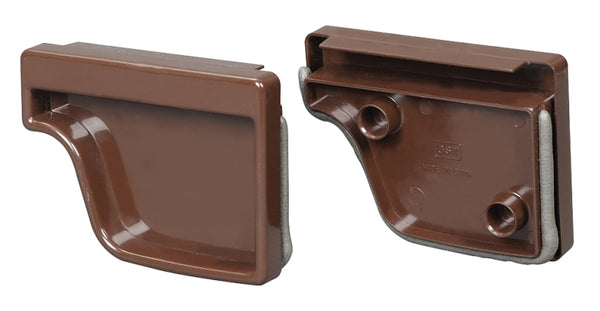 Amerimax Home Products Euramax M1611 End Cap Set, Vinyl, For: 5 in K Style Gutter