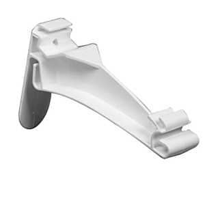 Amerimax M0722B Gutter Hanger, K-Style, Hidden, Traditional, Vinyl, White, 5-in. - Quantity 1