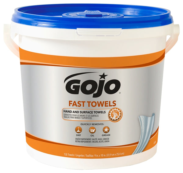 Gojo 629804 Fast Wet wipe Towels Bucket 130/bucket