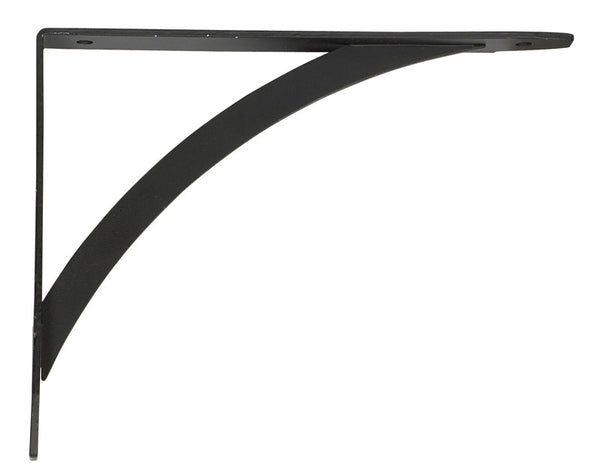 Knape & Vogt John Sterling Elegante Style Decorative Shelf Bracket, 7-inch, Black, RP-0053-7BK