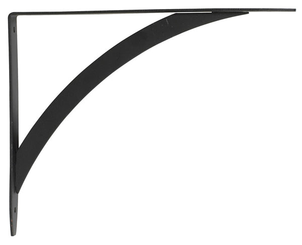 Knape & Vogt John Sterling Elegante Style Decorative Shelf Bracket, 10-inch, Black, RP-0053-10BK