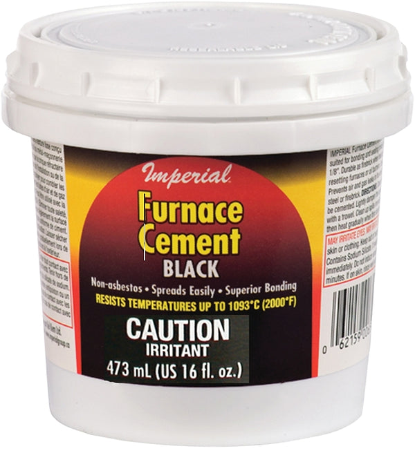 UNITED STATES HDW MFG/U S HA KK0295-A 16OZ BLK Furnace Cement, 16 Oz, Black
