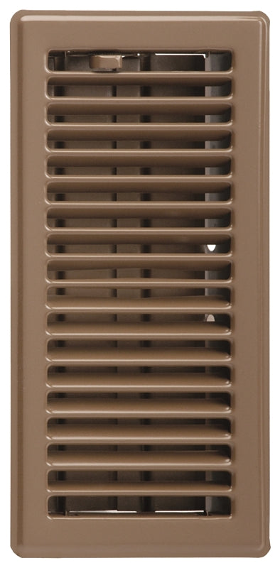 Woxuyzes Floor Register, 4" x 8", Brown For Imperial RG3297