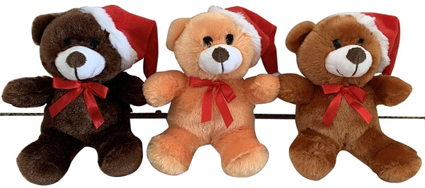 Santa's Forest 28503 Christmas Decorations Teddy Bears, Polyester