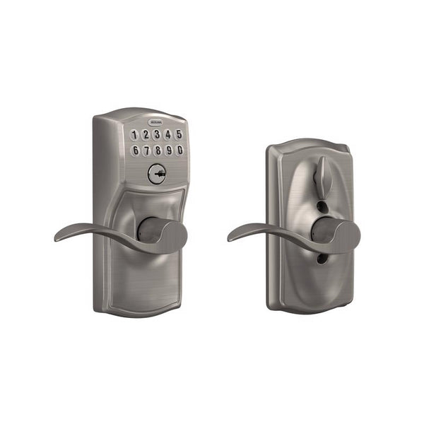 Schlage Satin Nickel Steel Electronic Keypad Entry Lock FE595VCAM619ACC