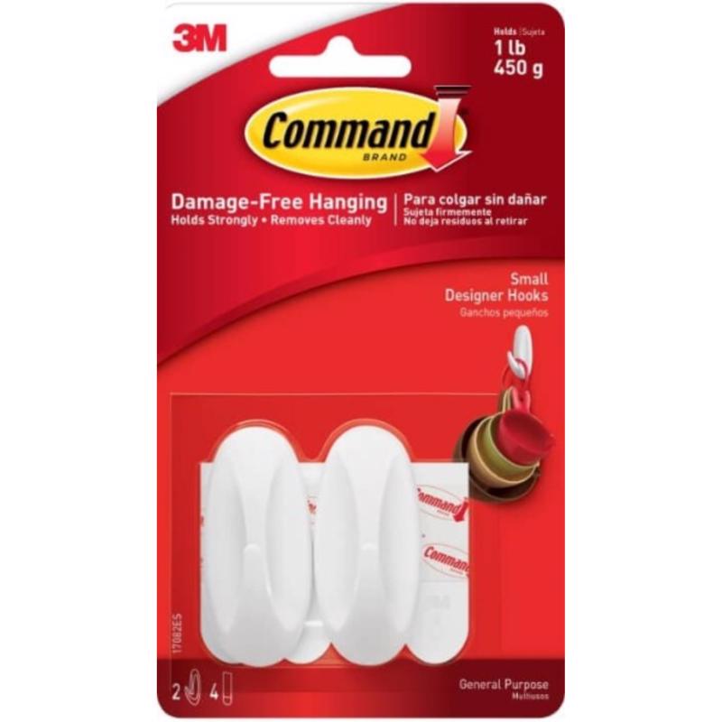 Command Hooks, Small, Decorate Damage-Free, Indoor Use (17082ES)