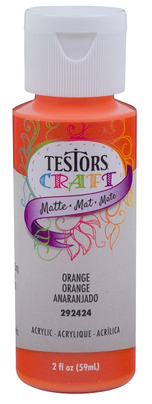 TESTOR ACR 292424A 2OZ Orange Matte Acrylic Paint