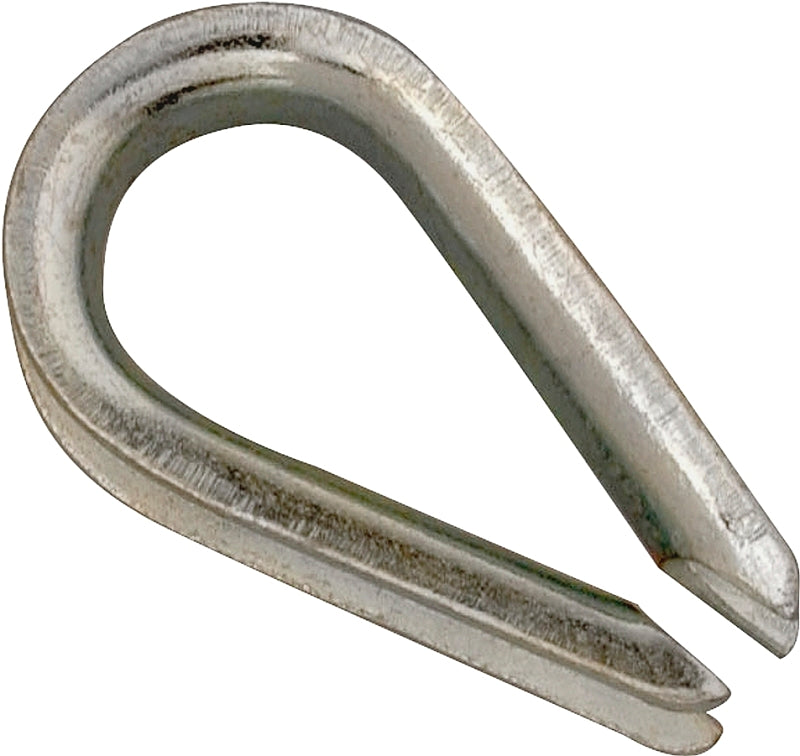 Campbell T7670609 Wire Rope Thimble for 3/32" - 1/8" Rope, Galvanized, (Pack of 10)