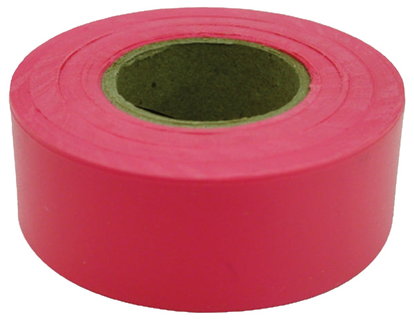 C.H. Hanson 17002 Glow Flagging Tape, Fluorescent Red, 4 mil, 150 ft