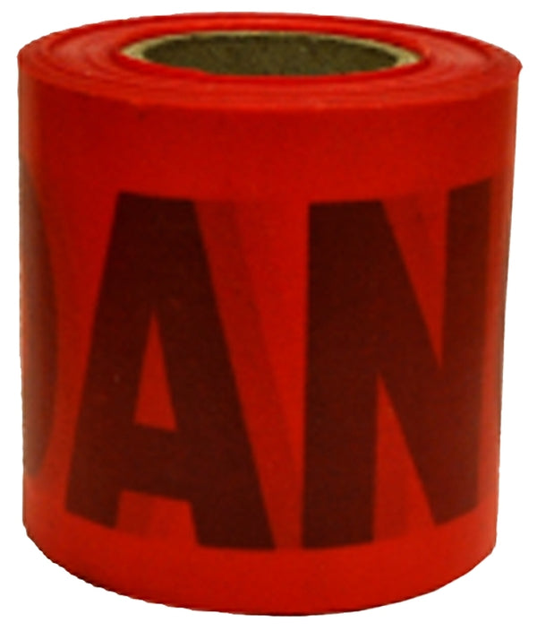 Hanson C H Barricade Tape-DANGER 300'x3"x2Mil Red 16103