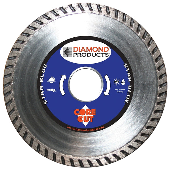 Diamond Products Core Cut 74959 4-Inch by 0.080 by 7/8-Inch Star Blue Turbo Blade