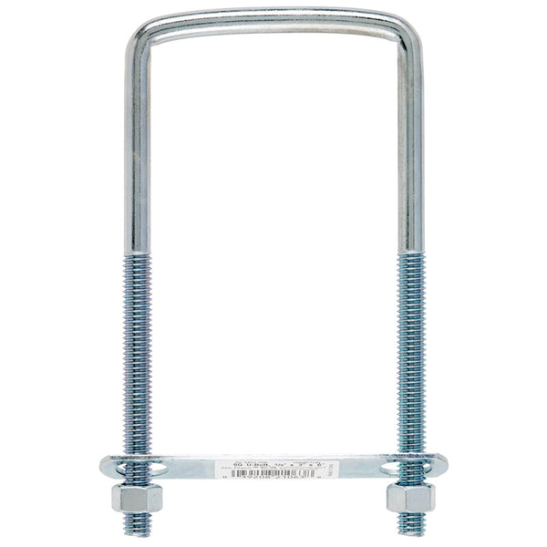 Ace Hampton 3/8 in. x 3 in. W x 6 in. L Coarse Zinc-Plated Steel Square U-Bolt 02-3452-506 (10-Pack)