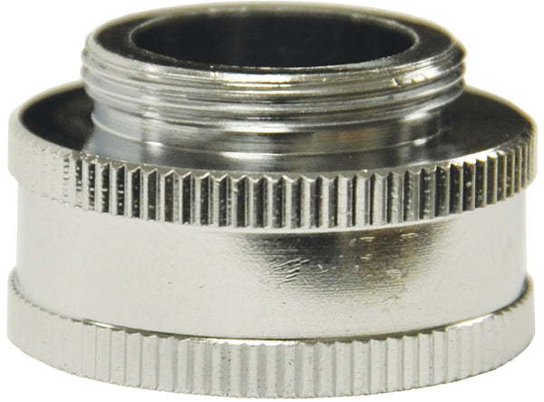 DANCO 10511 Garden Hose Adapter, 3/4 X 55/64-27, GHTF X Male, Brass, Chrome Plated