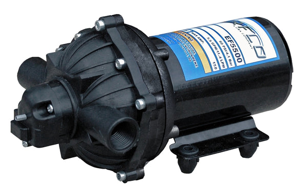 Everflo EF5500-BOX 5.5GPM 12V Diaphragm Pump-1/2 FNPT Connection, 5.5 GPM, Black
