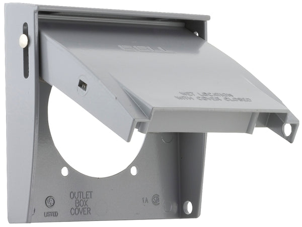 Hubbell-Bell 5034-0 Rayntite Weatherproof Device Cover, 2-5/8 in Dia X 4-1/2 in L X 4-9/16 in W, Gray , Grey