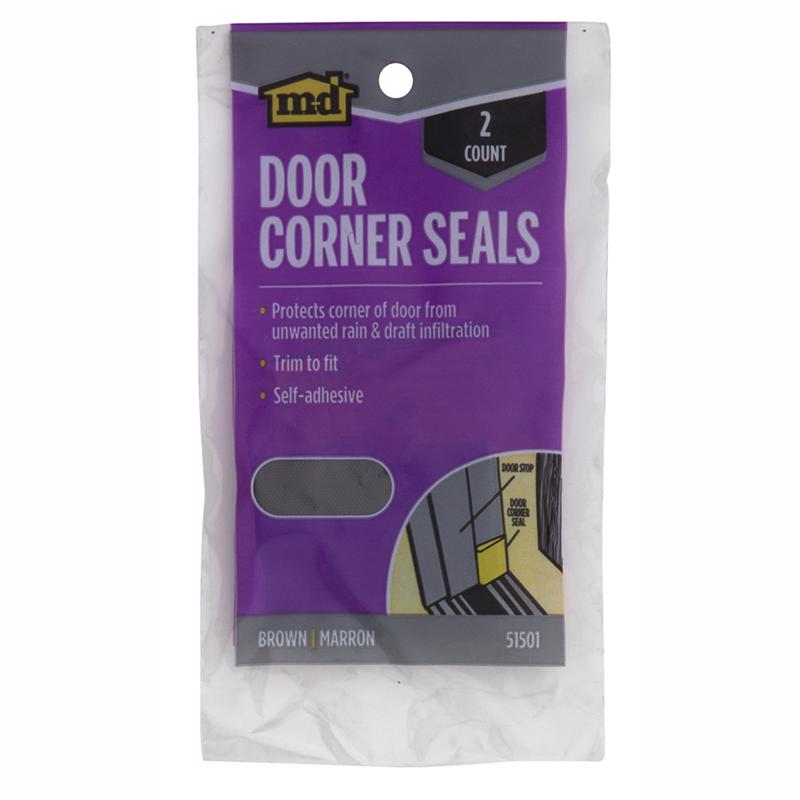 M-D Building Products Weather Stripping Tape Door Corner Seal, Pack of 1, Brown - 51501
