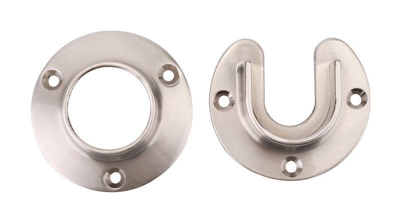Knape & Vogt Closet Pro HD CD-0010-BN Heavy Duty Closet Pole Sockets, Brushed Nickel