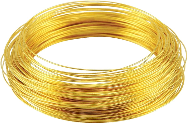 Hillman Fasteners 50152 Hillman Utility Wire, 22 Ga X 75 Ft L, 22 gal x 75', Brass