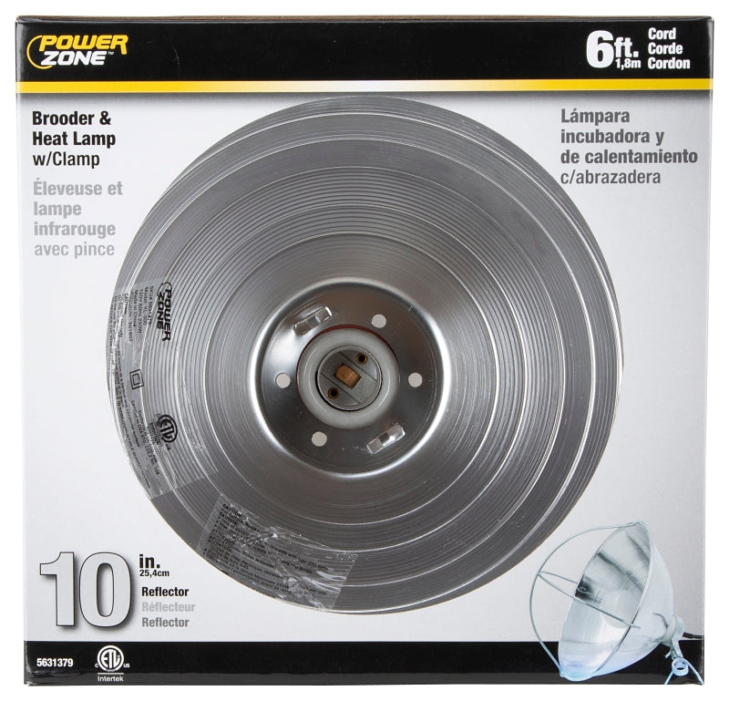 Mintcraft ORBL081508 10 in. Brooder Porcelain Socket Heat Clamp Light