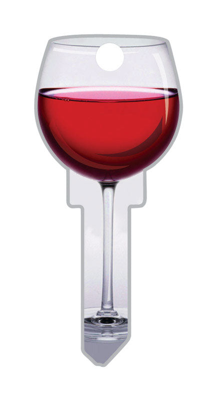 Lucky Line Key Shapes, RED WINE, House Key Blank, KW1/11, 1 Key (B108K)