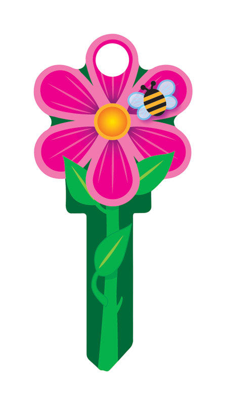 Lucky Line Key Shapes, Flower, House Key Blank SC1, 1 Key (B106S)