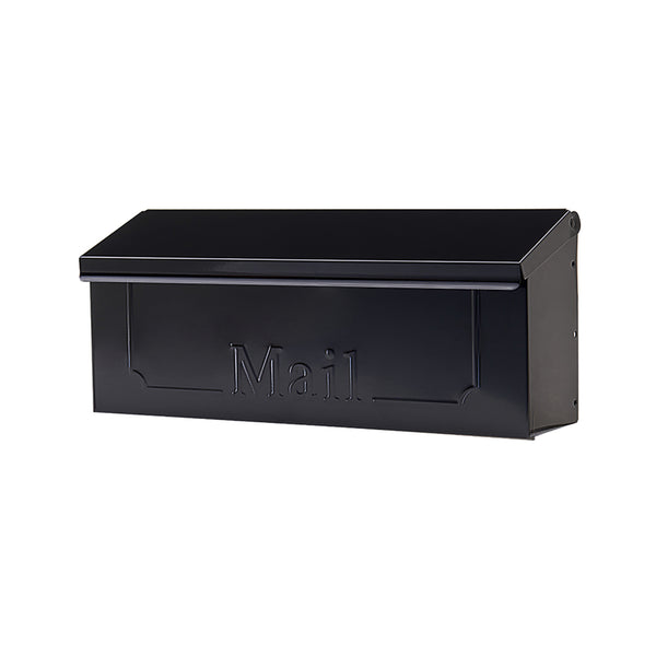 Gibraltar Mailboxes Townhouse Small Capacity Galvanized Steel Black, Wall-Mount Mailbox, THHB0001 THHB00AM