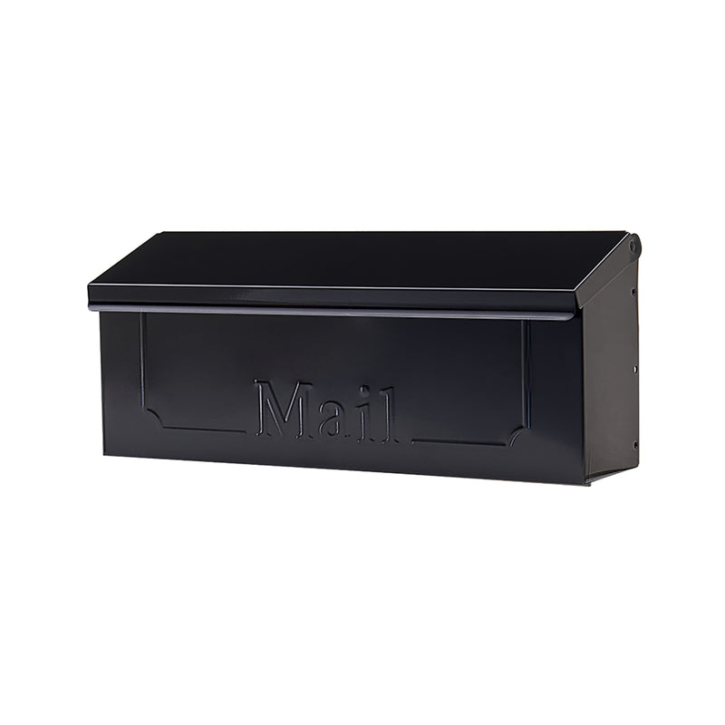 Gibraltar Mailboxes Townhouse Small Capacity Galvanized Steel Black, Wall-Mount Mailbox, THHB0001