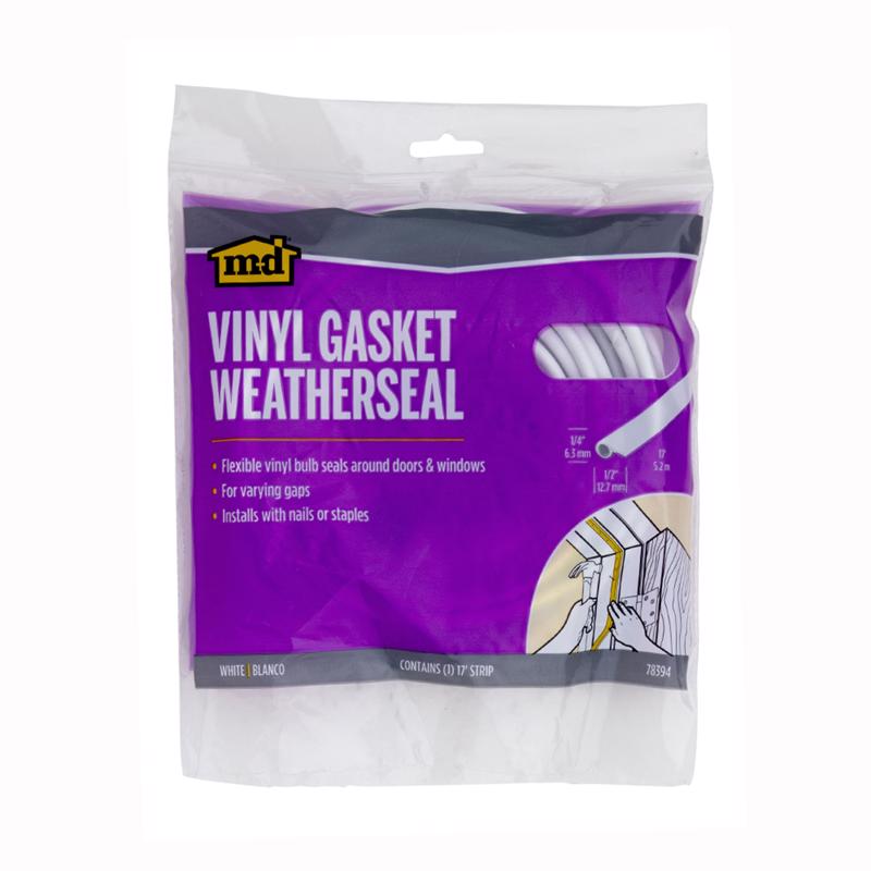 M-D 78394 17' White Vinyl Door Gasket