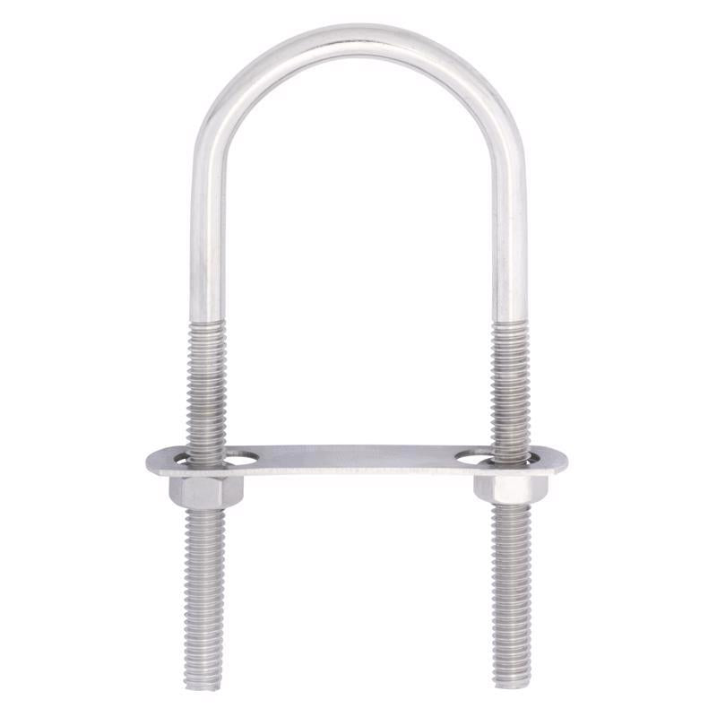 Hampton 3/8 in. x 2 in. W x 4-3/4 in. L Coarse Stainless Steel U-Bolt