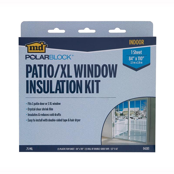 M-D Building Products 04283 84-Inch by 110-Inch Shrink and Seal Window Kit for Patio Door