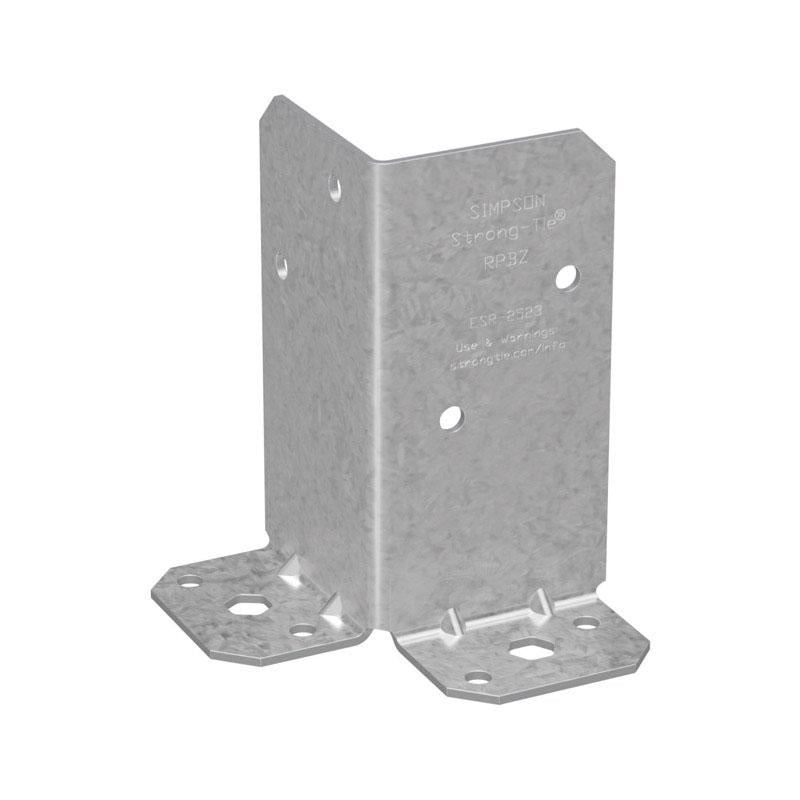 Simpson Strong-Tie RPBZ RPBZ ZMAX Galvanized Retrofit Post Base for Double 2x4
