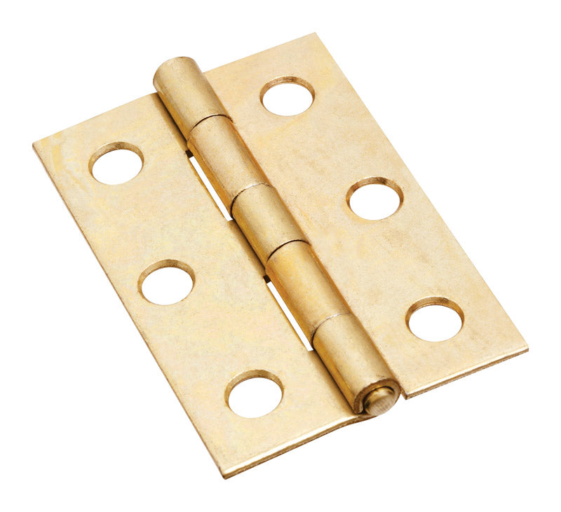 National Hardware N146-290 V518 Non-Removable Pin Hinges in Brass, 2 pack