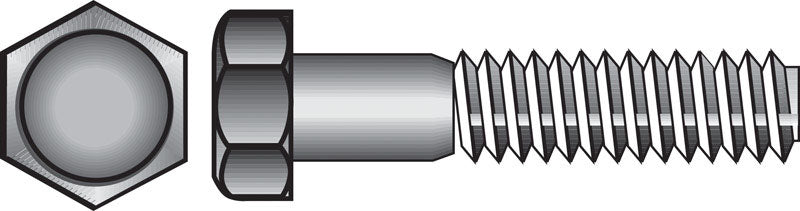 Hillman 3/8 in. Dia. x 7 in. L Zinc Plated Steel Hex Bolt 50 pk