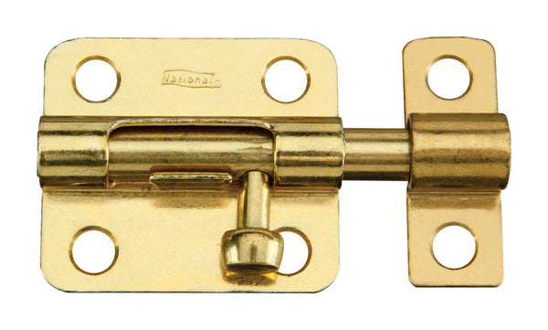 National Hardware N151-480 V834 Barrel Bolt in Brass,2-1/2 Inch