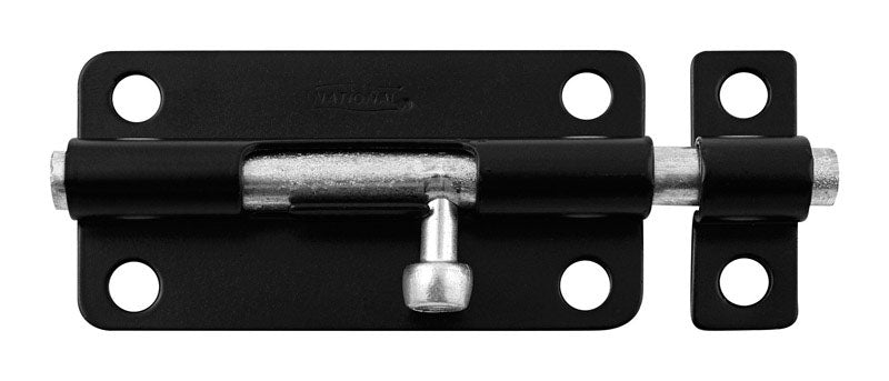 National Hardware N151-621 V834 Barrel Bolt in Black,4 Inch