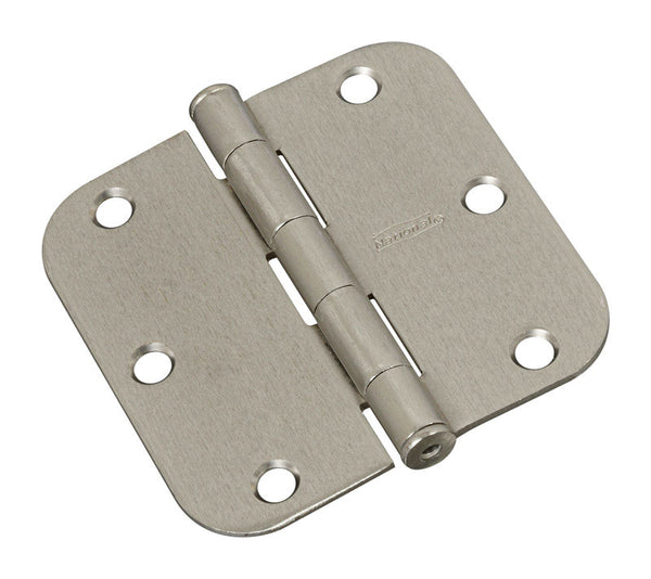 National Hardware N830-328 V512R5/8 Door Hinges in Satin Nickel, 3 pack,3-1/2 Inch