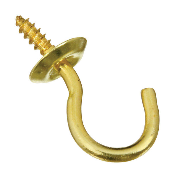 National Hardware N200-303 2021 Cup Hooks - Solid Brass in Brass , 3/4" , 50 piece