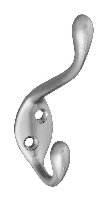 National Hardware N331-082 V167 Heavy Duty Garment Hook in Satin Nickel