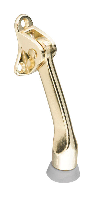 National Hardware N184-259 V238 Kickdown Door Stop in Brass,4 Inch